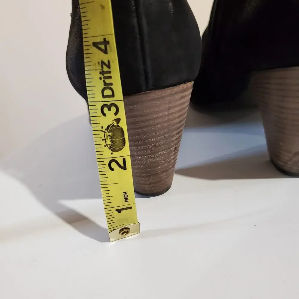 Paul Green Munchen Women's 7.5 Jano Nubuck Black Suede Leather Ankle Booties